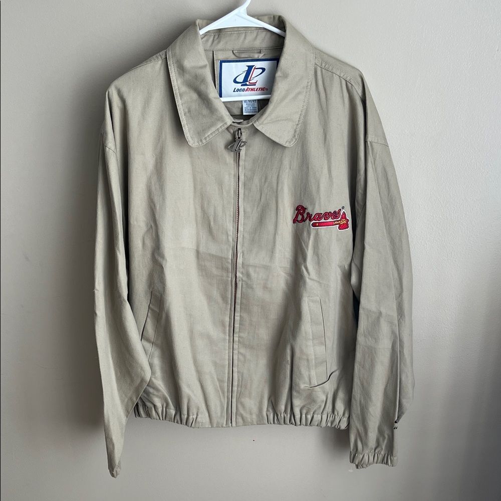 Logo Athletic vintage Atlanta Braves full zip embroidered jacket NWOT size XL